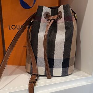 Burberry Bucket Bag with Brown Strap